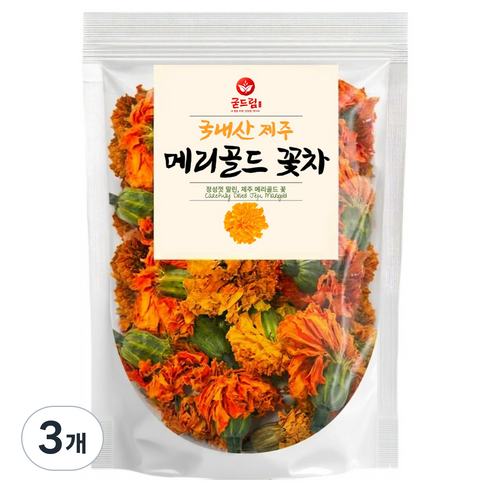 굳드림 국내산 제주 메리골드 꽃차, 90g, 3개, 1개입