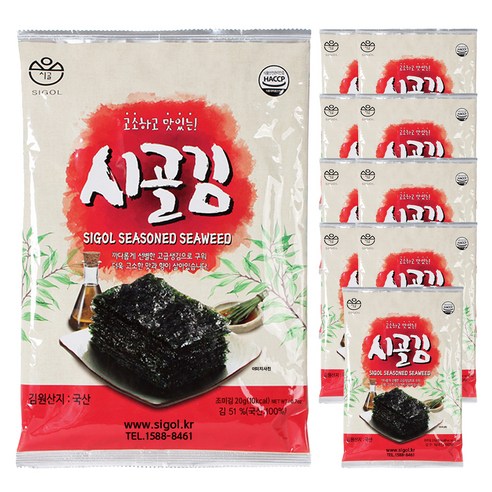 시골 시골김 전장김, 20g, 10개