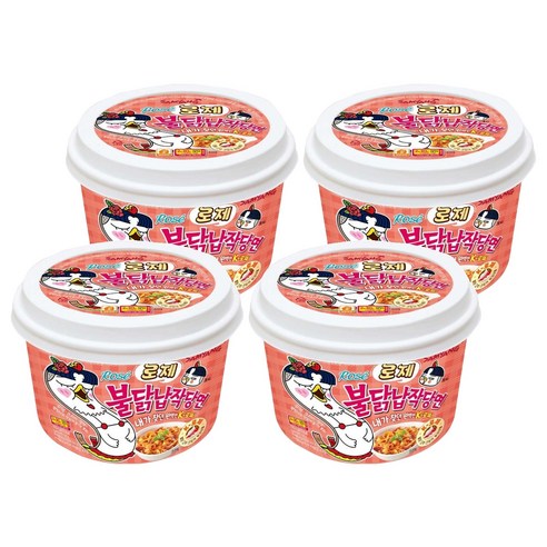 불닭 로제 납작 당면 169.4g, 4개