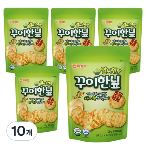머거본 알싸한맛 꾸이한닢, 20g, 10개