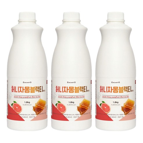 엔칸토 허니자몽블랙티 음료베이스, 3개, 1.8kg