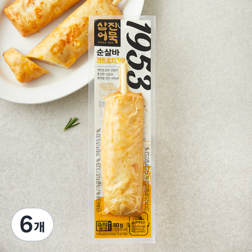 [로켓프레시] 삼진어묵 순살바 콰트로치즈, 80g, 6개