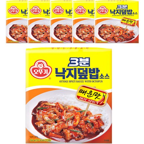 오뚜기 즉석 3분 낙지덮밥소스, 150g, 6개