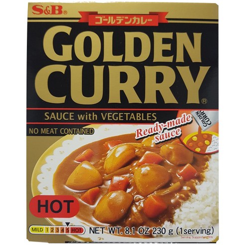 에스비 골든카레소스 위드 베지터블 매운맛, 230g, 1개