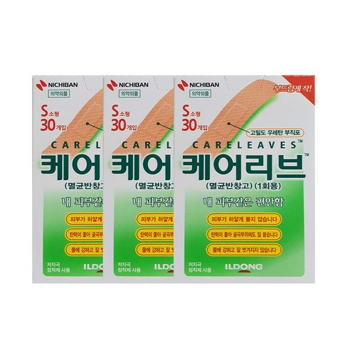 일동제약 케어리브 멸균반창고 기본형, 30개입, 3개