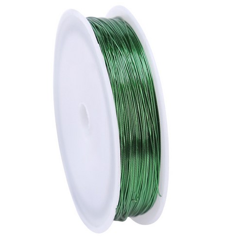 코히모 와이어 DIY 수공예 컬러 철사 0.4mm x 50m 3W275, 5개, 그린