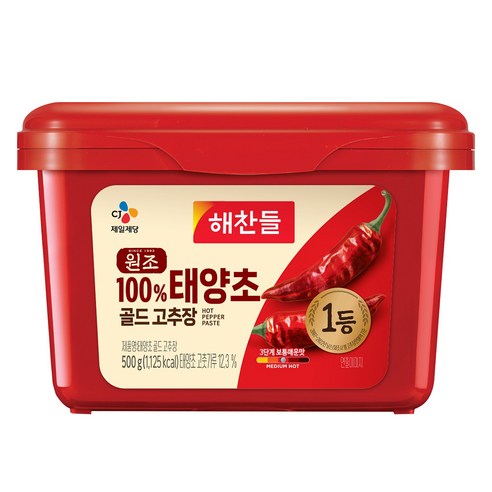 해찬들 태양초 골드 고추장, 500g, 1개