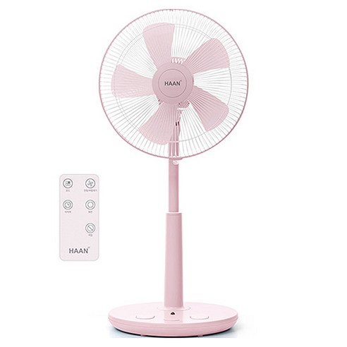 한경희생활과학 초미세풍 발터치 리모컨 컬러 선풍기 HAAN-HDC230, HAAN-HDC230(라이트핑크)