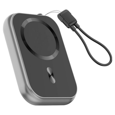 유엠투 3 in 1 PD 20W 마그네틱 고속 무선 충전 보조배터리 10000mAh, 그레