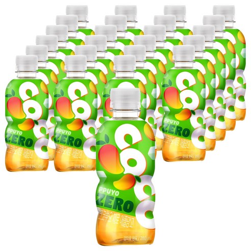 뿌요 팔도 코코뿌요 제로 애플망고, 280ml, 24개