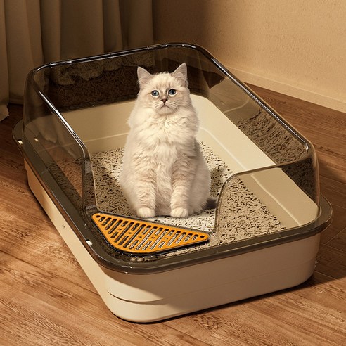 딩동펫 샌드플라워 대용량 고양이 화장실, 크림, 1개