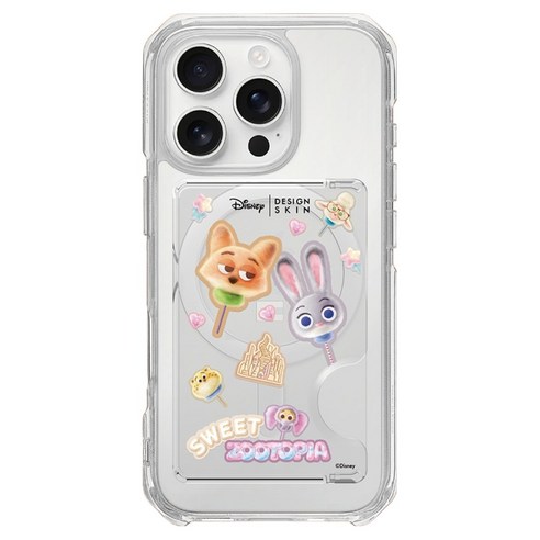 DESIGNSKIN 맥세이프 디즈니 주토피아1 카드 포켓, 스윗 주토피아, 1개