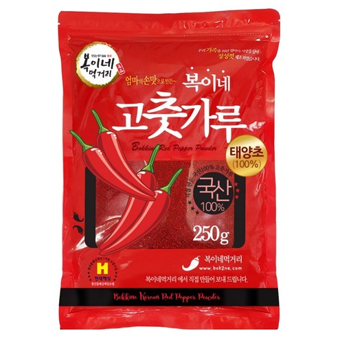 복이네먹거리 국내산 보통맛 김치용 태양초 고춧가루