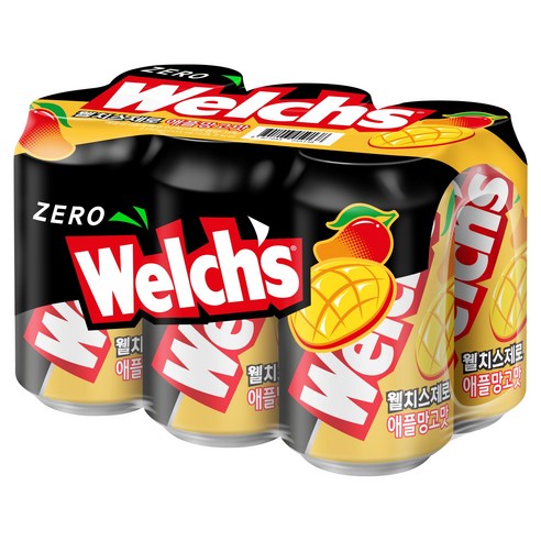 웰치스 제로 애플망고맛, 6개, 355ml
