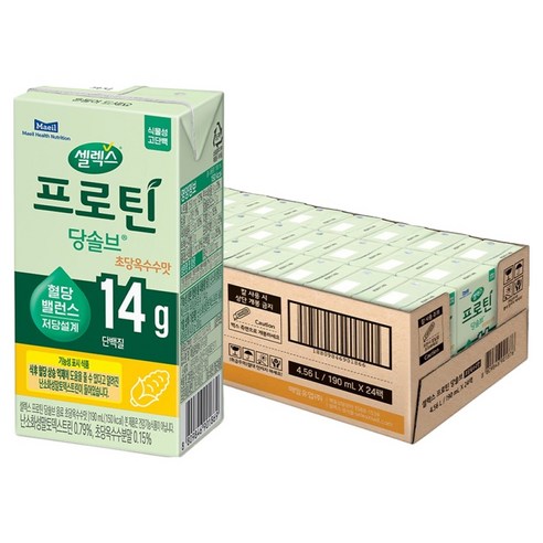 셀렉스 프로틴 당솔브 음료 초당옥수수맛, 24개, 190ml