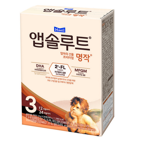 앱솔루트 시작부터 프리미엄 명작 스틱분유 3단계, 20개입, 1개