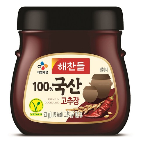 해찬들 100% 국산 고추장, 500g, 1개
