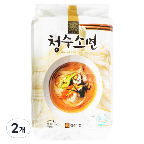 청수식품 소면 포장, 3.75kg, 2개