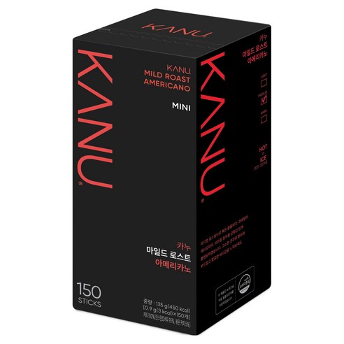 카누 마일드 미니 원두커피믹스, 0.9g, 150개입, 1개