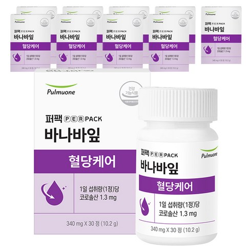 풀무원건강생활 혈당케어 바나바잎추출물 혈당보조제, 30정, 9개