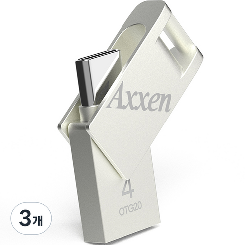 액센 버디 C타입 USB 메모리 OTG20, 4GB, 3개
