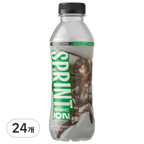 클룹 스프린트 진격의거인 제로 이온음료 머스캣 리치, 24개, 500ml