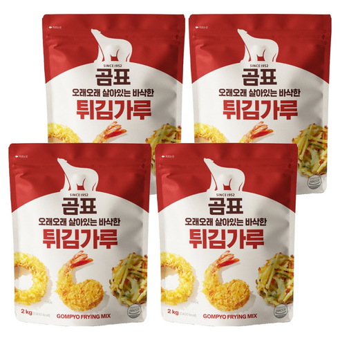 곰표 튀김가루, 2kg, 4개