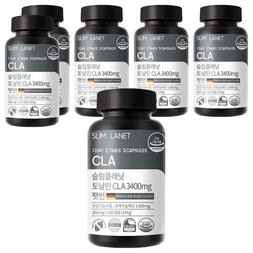 슬림플래닛 토날린CLA 3400mg 팻번, 180정, 6개