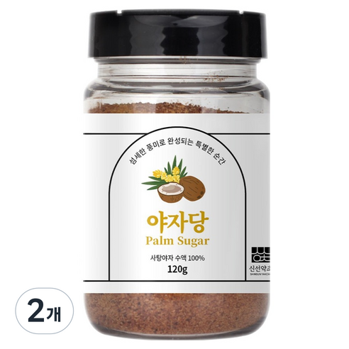 신선약초 비정제 야자당, 120g, 2개