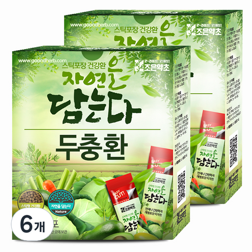 굿허브 조은약초 자연을 담는다 스틱형 두충환, 90g, 6개