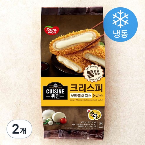 동원 퀴진 크리스피 돈까스 모짜렐라 치즈 (냉동)