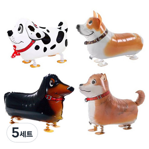 걸어다니는 동물 산책 파티 풍선 4종 세트 P89005A, A세트, 5세트