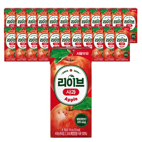 서울우유 리이브 사과 주스