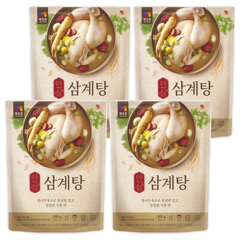 안심 삼계탕, 4개, 850g