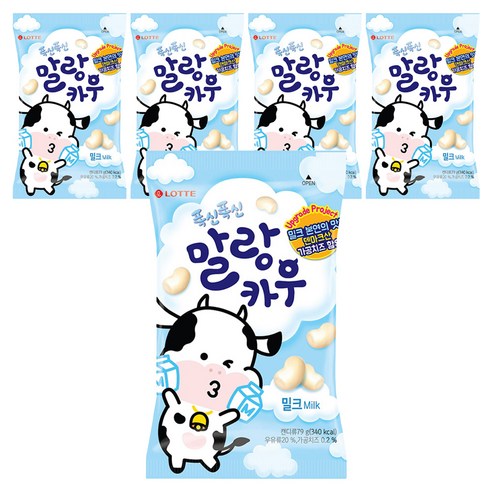 롯데웰푸드 폭신폭신 말랑카우 밀크 츄잉캔디