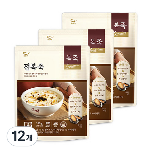 본죽 데워서 바로 먹는 전복죽