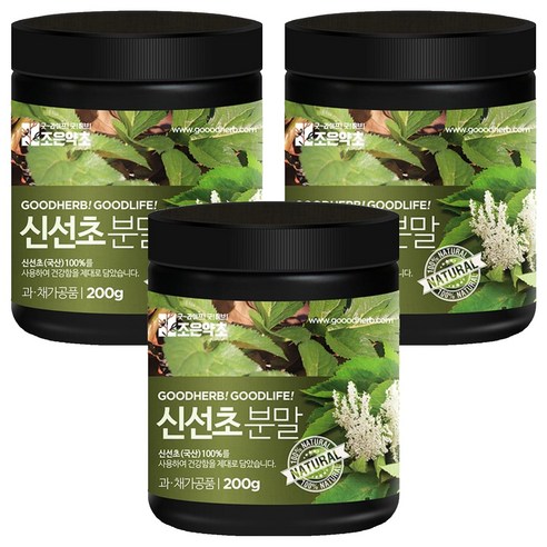 조은약초 신선초가루, 3개, 200g