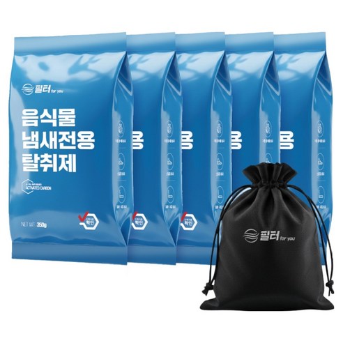 필터포유 음식물 처리기 필터 리필 숨쉬는 탈취 활성탄 + 다용도 파우치 세트, 스마트카라 블레이드X, 단일 색상