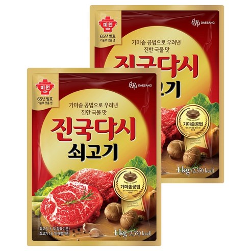 미원 진국다시 쇠고기, 2kg, 2개