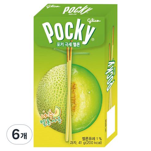 포키 극세 멜론, 41g, 6개