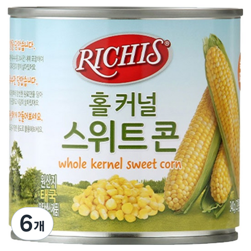 리치스 홀 커널 스위트 콘, 340g, 6개