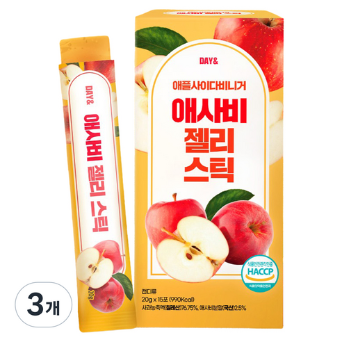 데이앤 애사비 젤리 스틱 15p, 3개, 300g