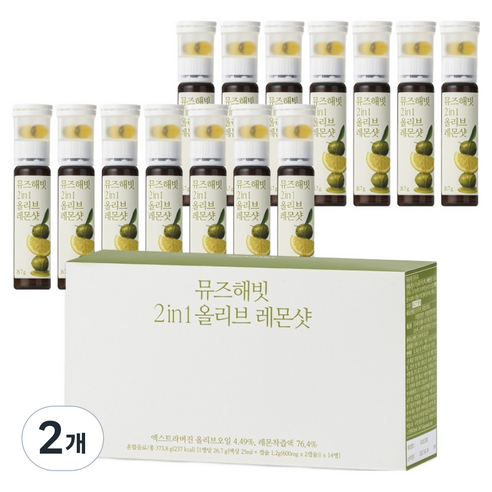인테이크 뮤즈해빗 2in1 올리브레몬샷 373.8g, 2개, 14회분