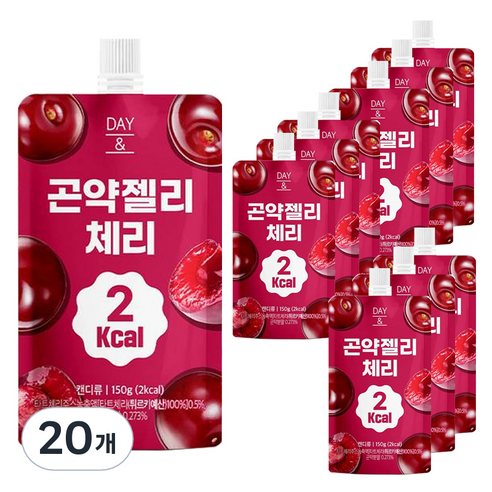 데이앤 2칼로리 곤약젤리 체리, 150g, 20개