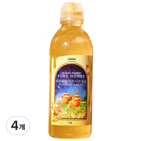 정원담 프리미엄 자연 아카시아 순수 벌꿀, 4개, 1kg