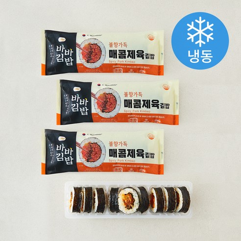 [로켓프레시] 올곧 바바김밥 매콤제육김밥 (냉동)