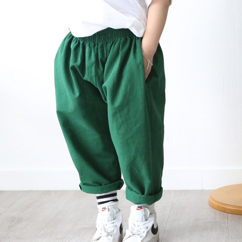 아이크레용 아동용 린넨 배기팬츠