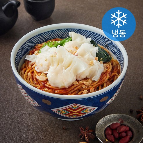 [로켓프레시] 티엔미미 비빔새우완탕면 밀키트 (냉동), 300g, 1개