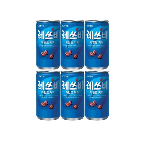 레쓰비 마일드 캔커피, 200ml, 6개