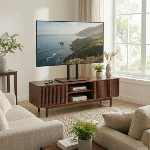티비 스탠드 거치대 우드 받침대 삼성 엘지 중소기업 TV 스텐드 40-65인치